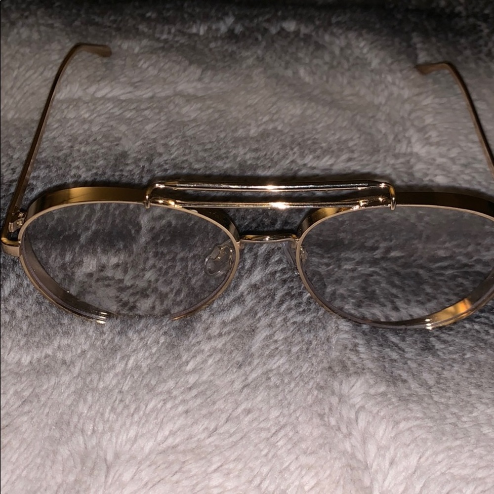 Beautiful gold frame glasses